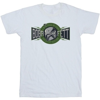 Vêtements Fille T-shirts manches longues Star Wars: The Book Of Boba Fett New Outlaw Boss Blanc