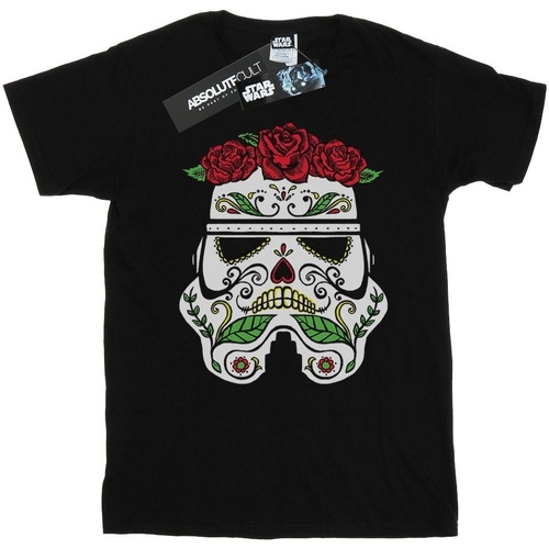 Vêtements Garçon T-shirts manches courtes Disney Stormtrooper Day Of The Dead Noir