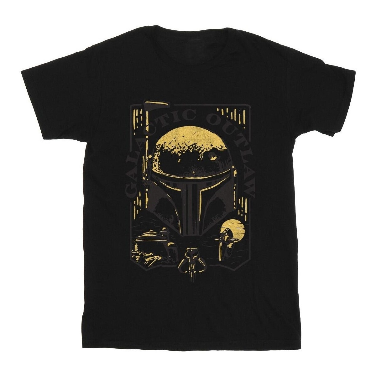 Vêtements Fille T-shirts manches longues Star Wars: The Book Of Boba Fett Galactic Outlaw Distress Noir