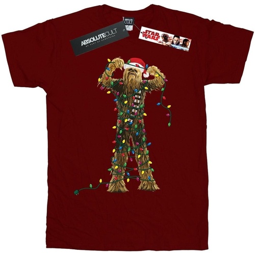Vêtements Garçon T-shirts manches courtes Disney Chewbacca Christmas Lights Multicolore