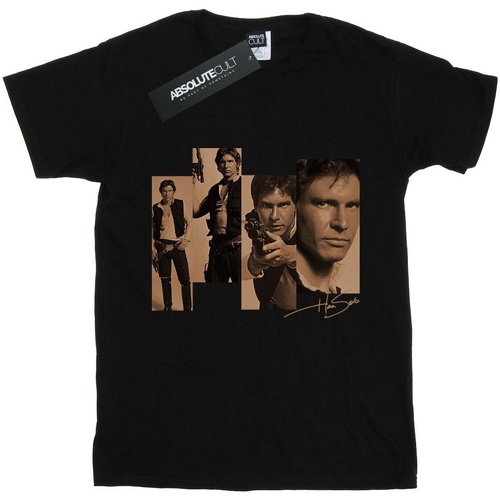 Vêtements Garçon T-shirts manches courtes Disney Han Solo Photoshoot Noir