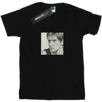 Vêtements Garçon T-shirts manches courtes Disney Han Solo Drawing Noir