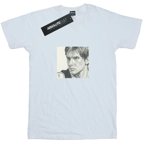 Vêtements Garçon T-shirts manches courtes Disney Han Solo Drawing Blanc