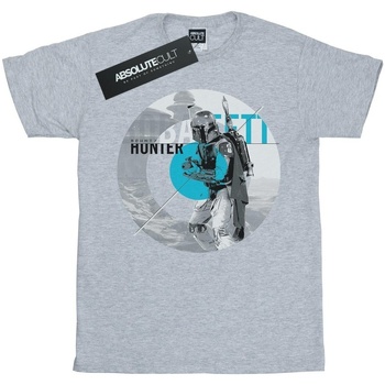 Vêtements Garçon T-shirts manches courtes Disney Boba Fett Bounty Hunter Circle Gris