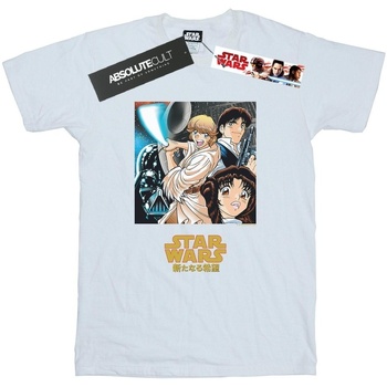 Vêtements Garçon T-shirts manches courtes Disney Anime Poster Blanc
