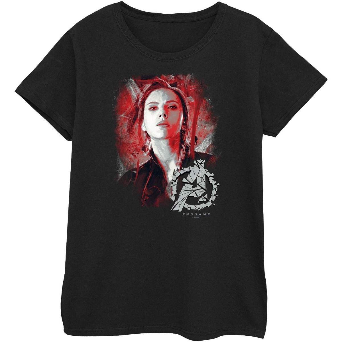Vêtements Femme T-shirts manches longues Marvel Avengers Endgame Black Widow Brushed Noir