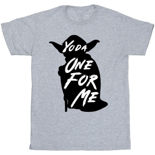 Vêtements Garçon T-shirts manches courtes Disney Yoda One For Me Gris