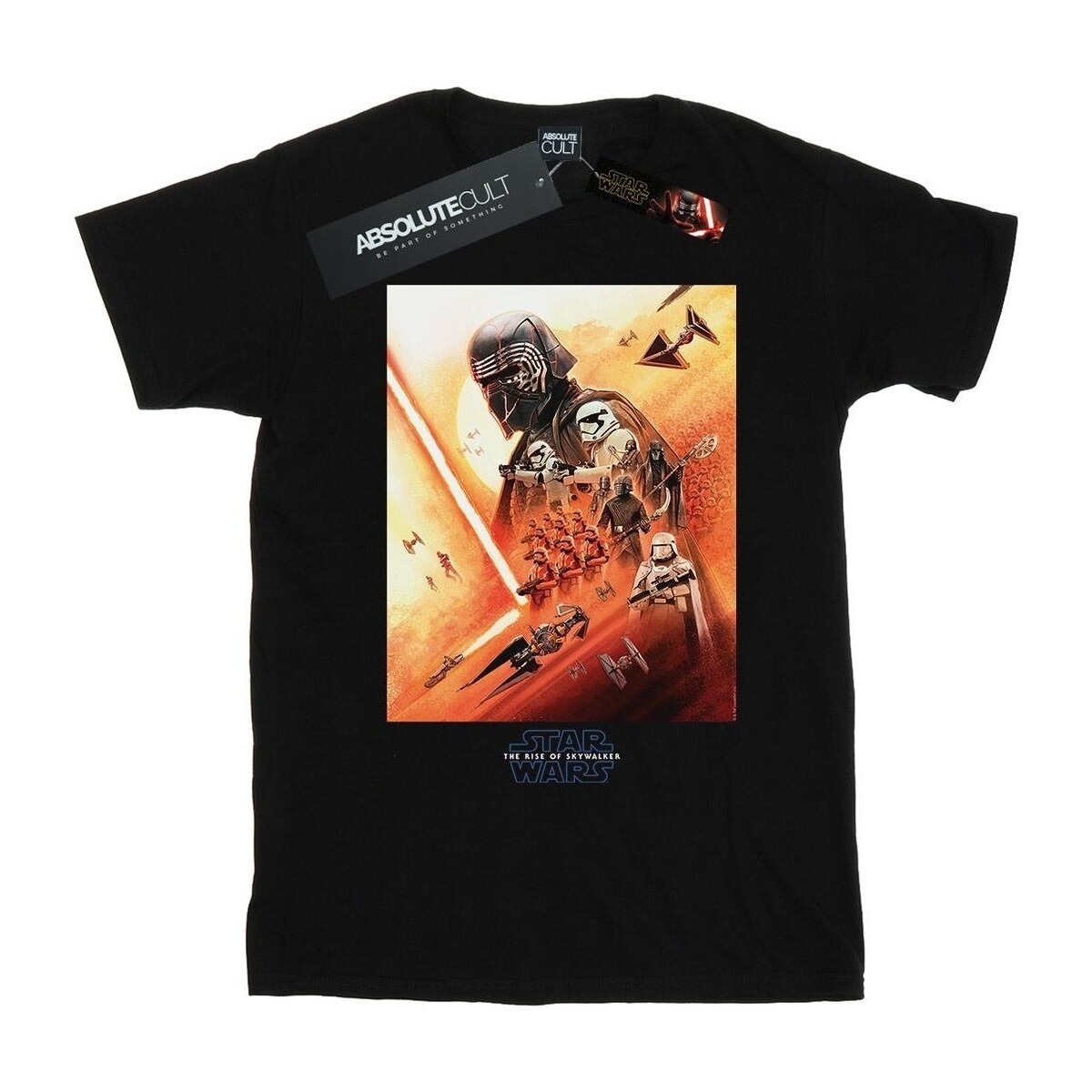 Vêtements Garçon T-shirts manches courtes Star Wars: The Rise Of Skywalker First Order Poster Noir