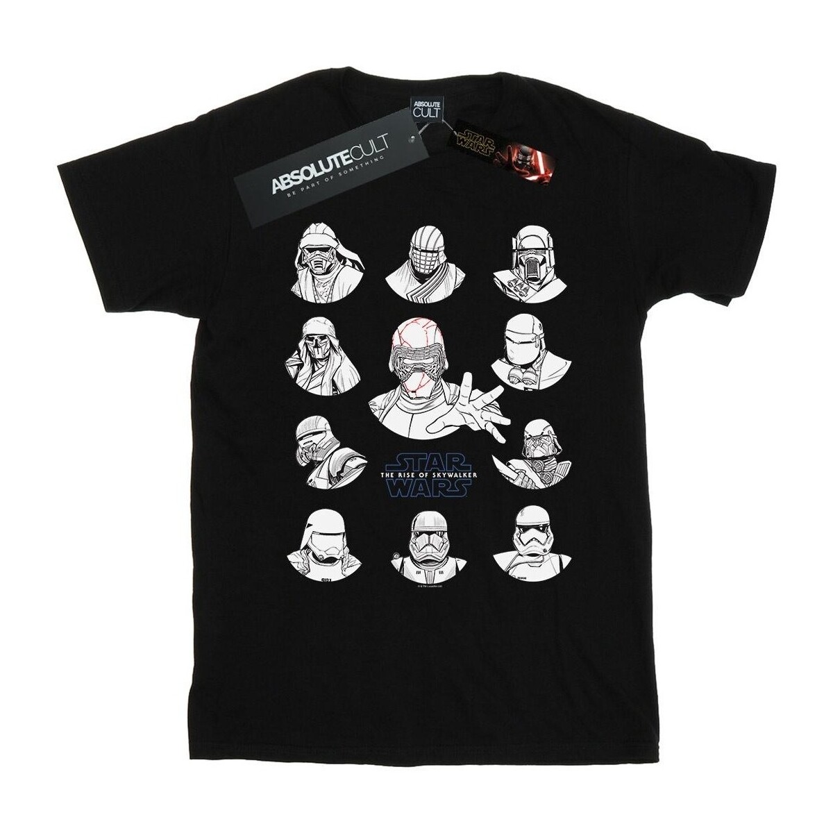 Vêtements Garçon T-shirts manches courtes Star Wars: The Rise Of Skywalker First Order Character Line Up Mono Noir