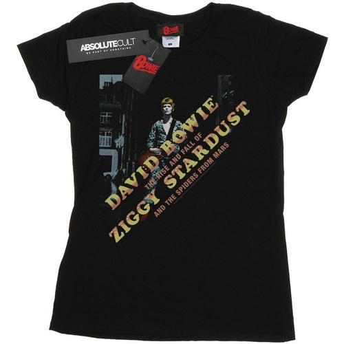 Vêtements Femme T-shirts manches longues David Bowie Ziggy Diagonal Noir