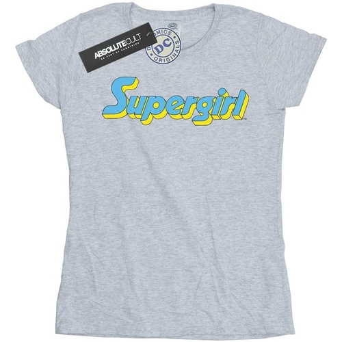 Vêtements Femme T-shirts manches longues Dc Comics Supergirl Text Logo Gris
