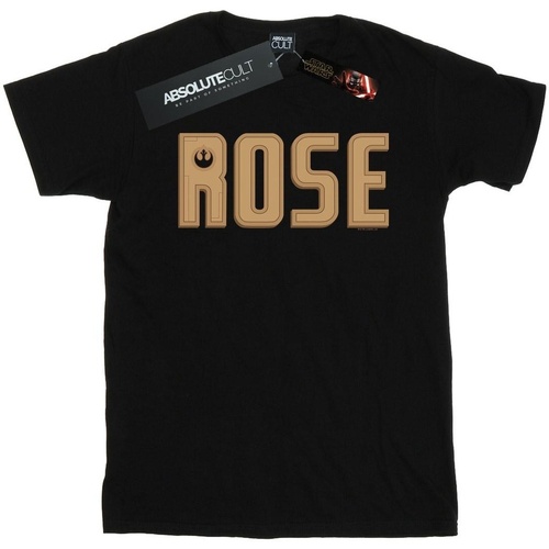 Vêtements Garçon T-shirts manches courtes Disney The Rise Of Skywalker Rose Text Logo Noir