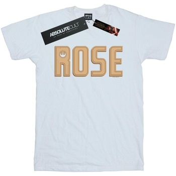 Vêtements Garçon T-shirts manches courtes Disney The Rise Of Skywalker Rose Text Logo Blanc
