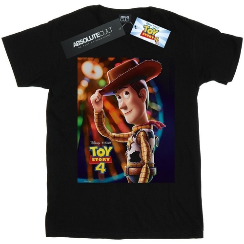 Vêtements Garçon T-shirts manches courtes Disney Toy Story 4 Woody Poster Noir