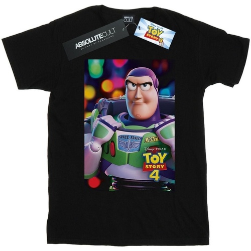 Vêtements Garçon T-shirts manches courtes Disney Toy Story 4 Buzz Lightyear Poster Noir