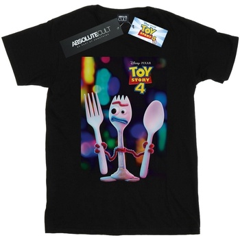 Vêtements Garçon T-shirts manches courtes Disney Toy Story 4 Forky Poster Noir