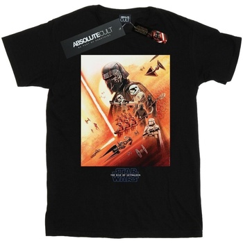 Vêtements Femme T-shirts manches longues Star Wars: The Rise Of Skywalker First Order Poster Noir