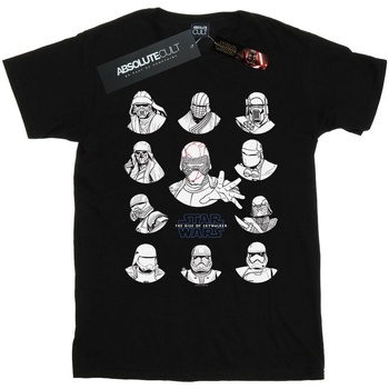 Vêtements Femme T-shirts manches longues Star Wars: The Rise Of Skywalker First Order Character Line Up Mono Noir