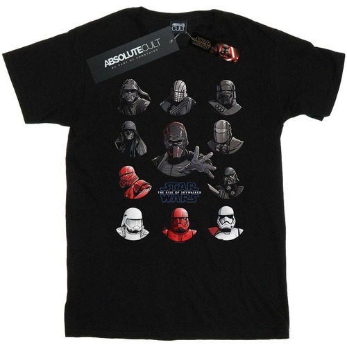 Vêtements Femme T-shirts manches longues Star Wars: The Rise Of Skywalker First Order Character Line Up Noir
