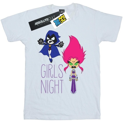 Vêtements Femme T-shirts manches longues Dc Comics Teen Titans Go Girls Night Blanc