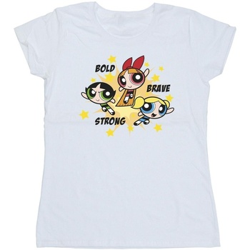 Vêtements Femme T-shirts manches longues The Powerpuff Girls Girls Bold Brave Strong Blanc