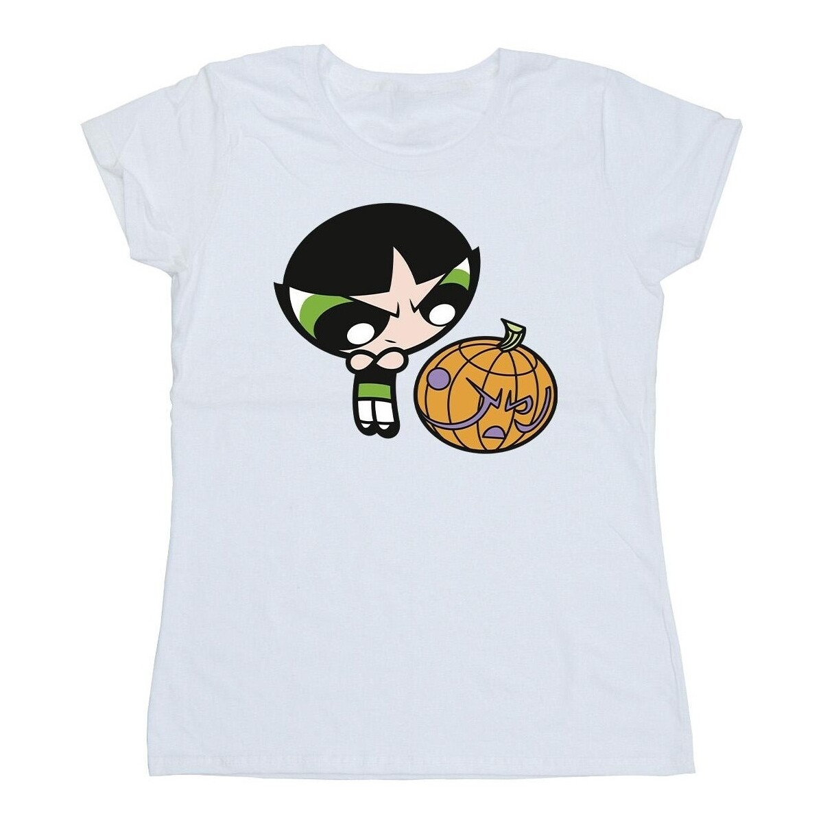 Vêtements Femme T-shirts manches longues The Powerpuff Girls Girls Buttercup Pumpkin Blanc