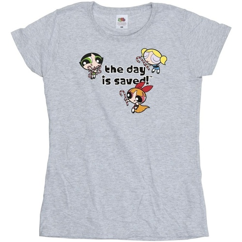 Vêtements Femme T-shirts manches longues The Powerpuff Girls Girls The Day Is Saved Gris