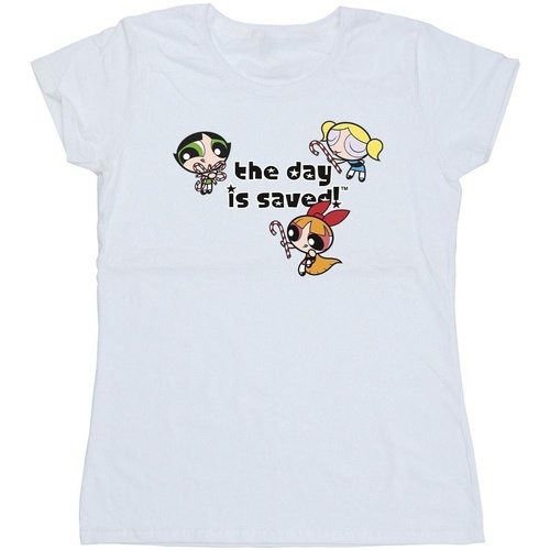 Vêtements Femme T-shirts manches longues The Powerpuff Girls Girls The Day Is Saved Blanc