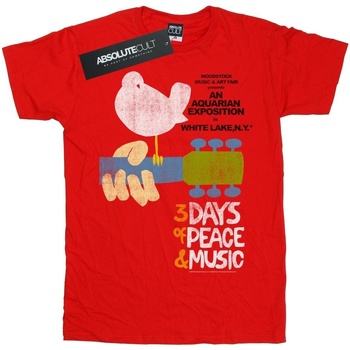 Vêtements Homme T-shirts manches longues Woodstock Festival Poster Rouge