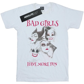 Vêtements Garçon T-shirts manches courtes Disney Bad Girls Have More Fun Blanc