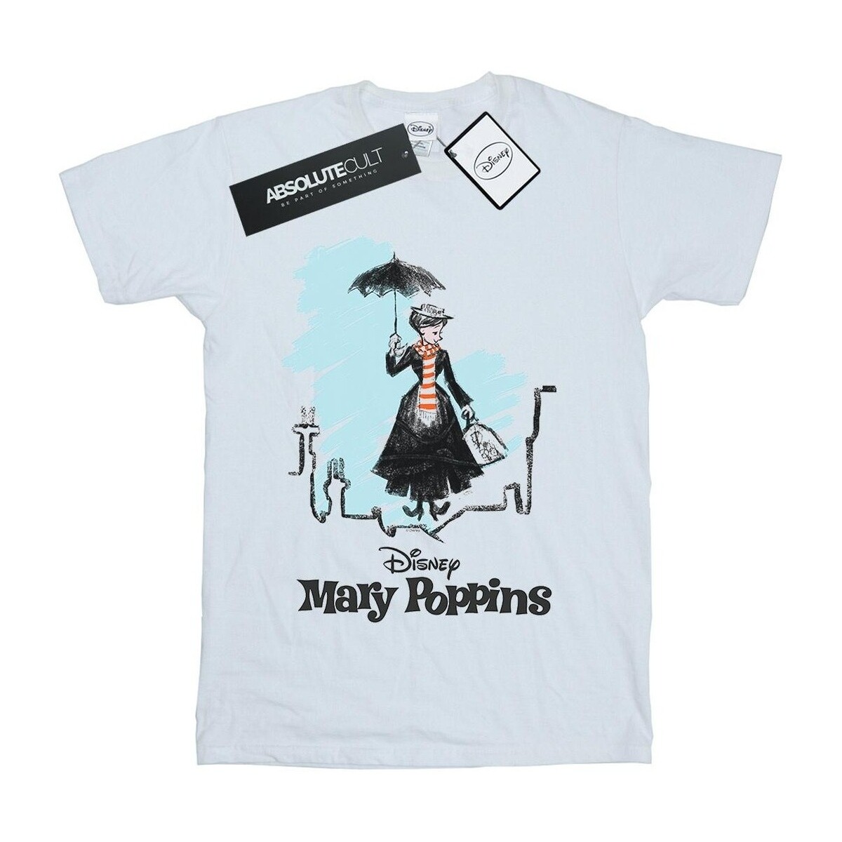 Vêtements Garçon T-shirts manches courtes Disney Mary Poppins Rooftop Landing Colour Blanc