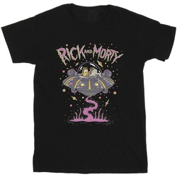 Vêtements Homme T-shirts manches longues Rick And Morty Pink Spaceship Noir