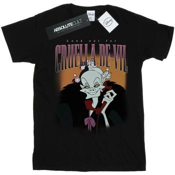 Vêtements Garçon T-shirts manches courtes Disney Cruella De Vil Homage Noir