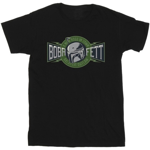 Vêtements Homme T-shirts manches longues Star Wars: The Book Of Boba Fett New Outlaw Boss Noir