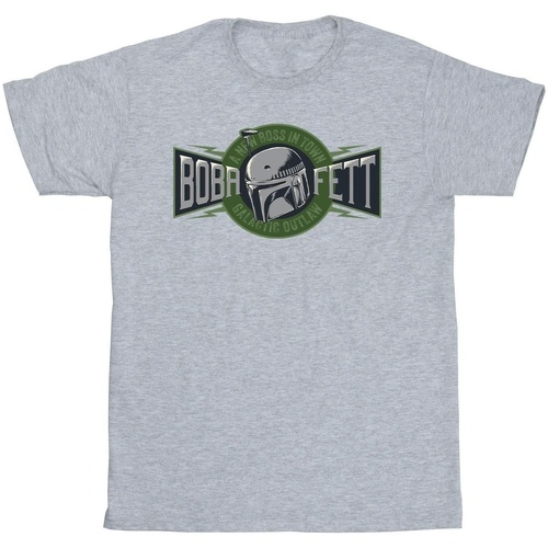 Vêtements Homme T-shirts manches longues Star Wars: The Book Of Boba Fett New Outlaw Boss Gris