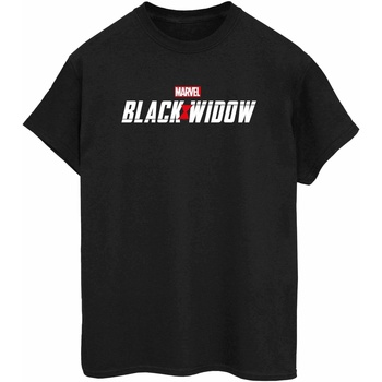 Vêtements Femme T-shirts manches longues Marvel Black Widow Movie Logo Noir