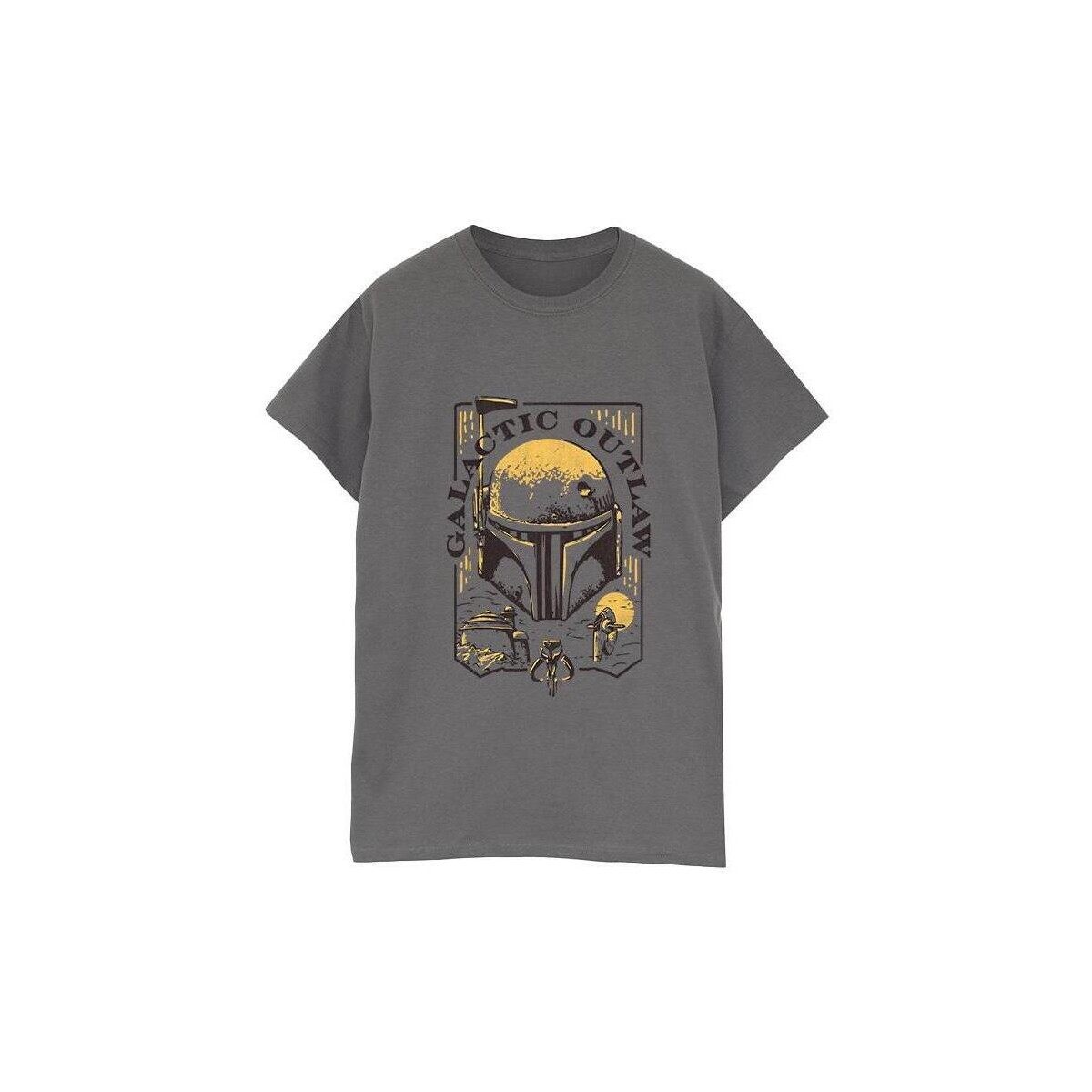Vêtements Homme T-shirts manches longues Star Wars: The Book Of Boba Fett Galactic Outlaw Distress Multicolore