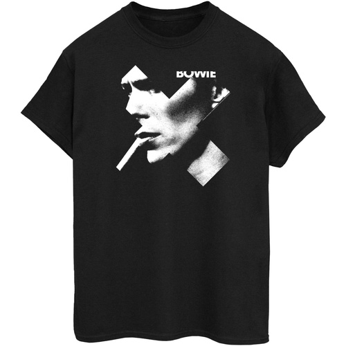 Vêtements Femme T-shirts manches longues David Bowie Cross Smoke Noir