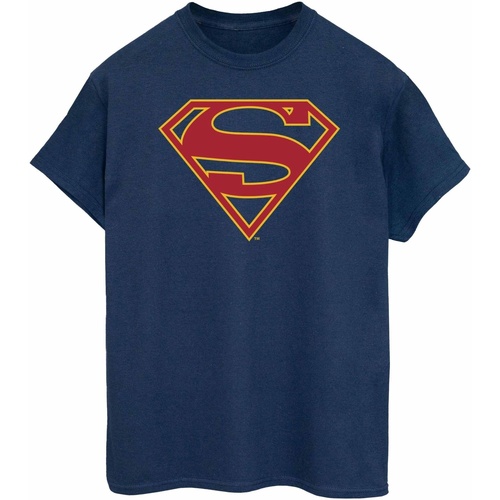 Vêtements Femme T-shirts manches longues Dc Comics Supergirl Logo Bleu
