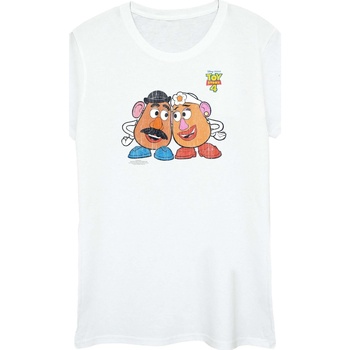 Vêtements Femme T-shirts manches longues Disney Toy Story 4 Mr And Mrs Potato Head Blanc