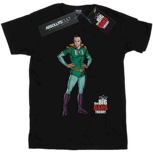 Vêtements Femme T-shirts manches longues Whad Up Science Bitchesory Sheldon Superhero Noir