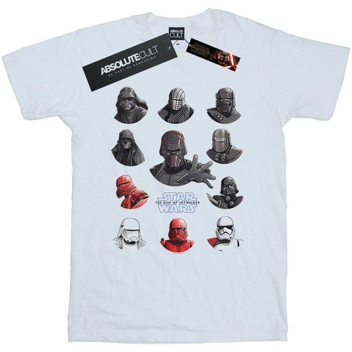 Vêtements Homme T-shirts manches longues Star Wars: The Rise Of Skywalker First Order Character Line Up Blanc