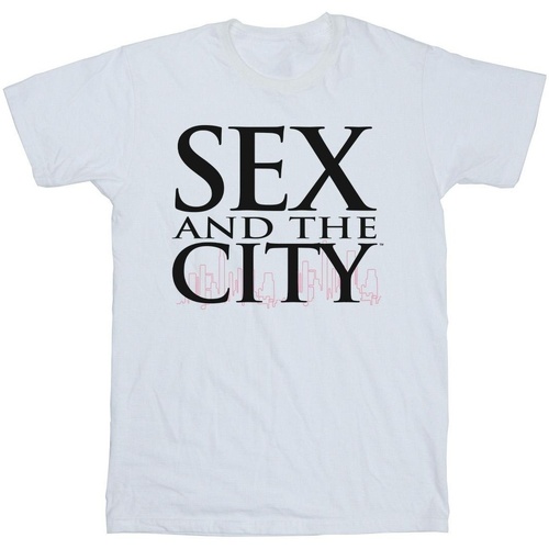 Vêtements Homme T-shirts manches longues Sex And The City Logo Skyline Blanc