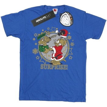 Vêtements Homme T-shirts manches longues Dessins Animés Christmas Surprise Bleu