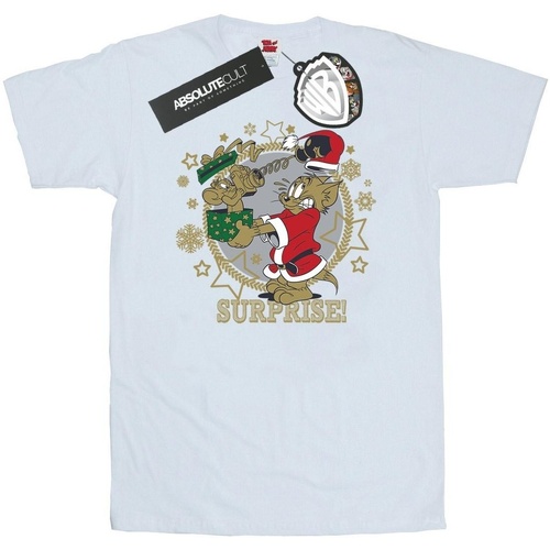 Vêtements Homme T-shirts manches longues Dessins Animés Christmas Surprise Blanc
