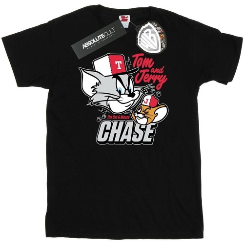Vêtements Homme T-shirts manches longues Dessins Animés Cat & Mouse Chase Noir