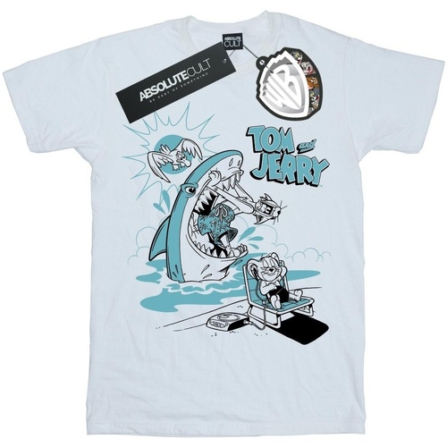 Vêtements Homme T-shirts manches longues Dessins Animés Summer Shark Blanc