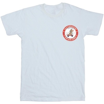 Vêtements Homme T-shirts manches longues Dessins Animés Trippy graphic-print T-shirt Weiß Blanc