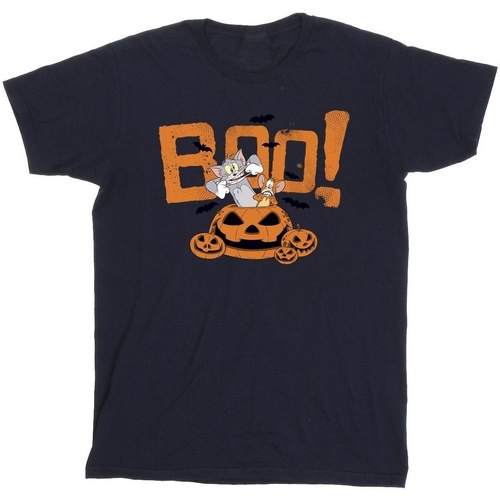 Vêtements Homme T-shirts manches longues Tom & Jerry Halloween Boo! Bleu