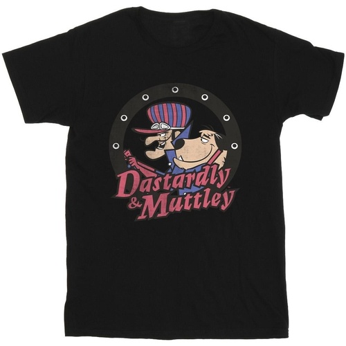 Vêtements Homme T-shirts manches longues Wacky Races Dastardly And Mutley Circle Noir